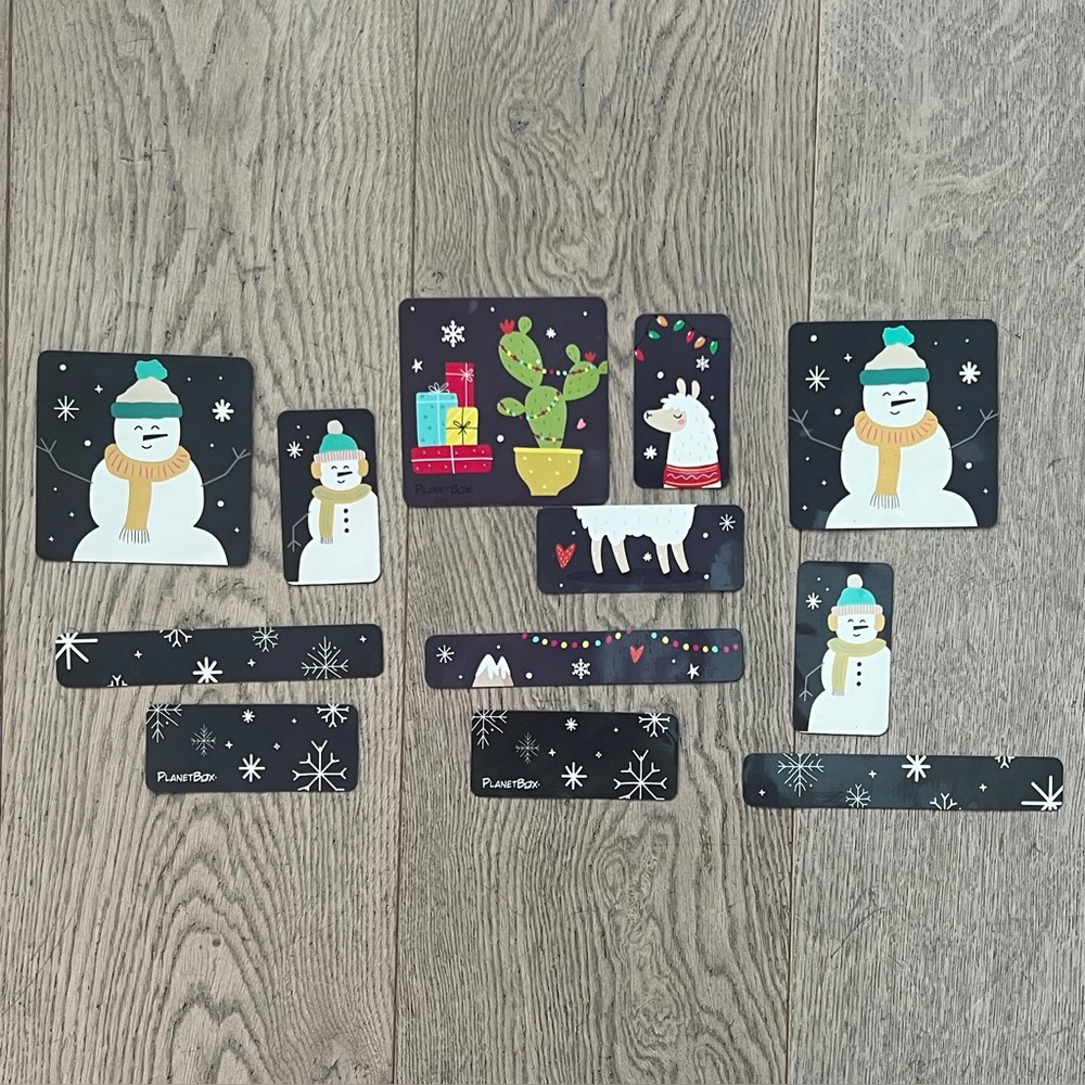 PlanetBox Rover Holiday Christmas Magnets for Lunch Box